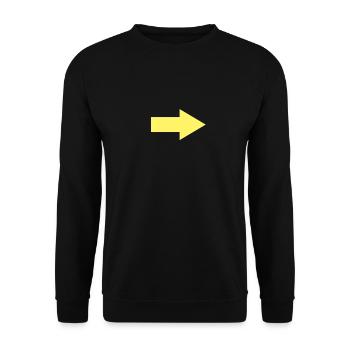 Camino de Santiago Way of St. James yellow arrow - Unisex Sweatshirt - black - Front - Alina (178cm) & Michal (187cm)