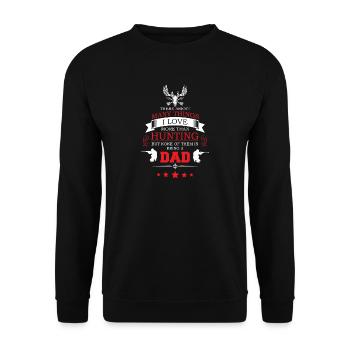 Daddy hunter - Unisex Sweatshirt - black - Front - Alina (178cm) & Michal (187cm)
