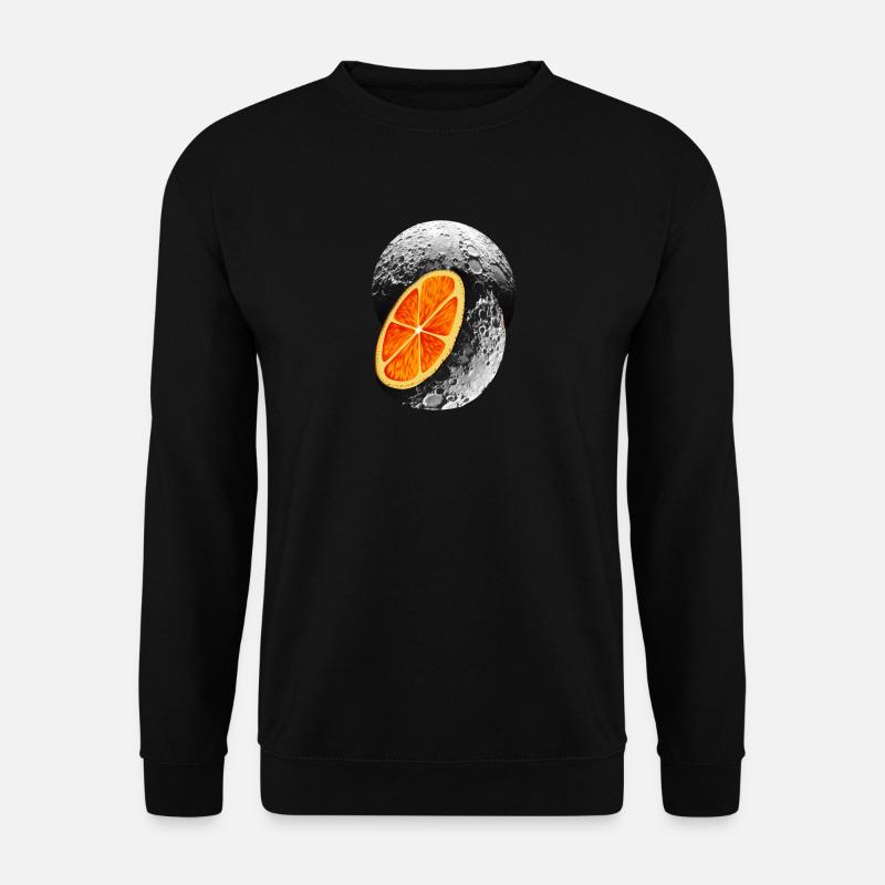 Mond Orange - Unisex Pullover - Schwarz