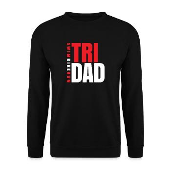 Triathlon - swimming cycling running gift - Unisex Sweatshirt - black - Front - Alina (178cm) & Michal (187cm)