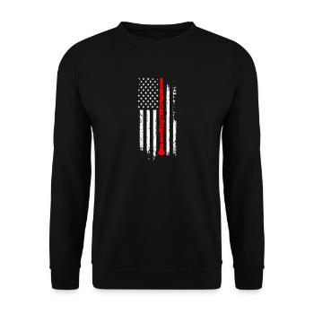 Klarinette Musiknoten Instrument Amerika - Unisex Pullover - Schwarz - Vorne - Alina (178cm) & Michal (187cm)