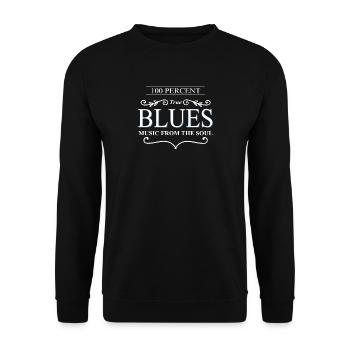 Blues Musik Vintage Shirt - Unisex Pullover - Schwarz - Vorne - Alina (178cm) & Michal (187cm)