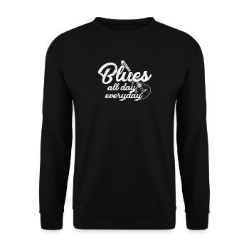 Blues guitar guitarist musical instrument music - Unisex Sweatshirt - black - Front - Alina (178cm) & Michal (187cm)