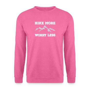 Randonnée plus inquiétante moins - Sweat-shirt Unisexe - rose - Devant