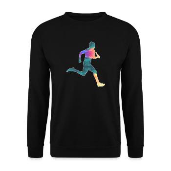 relay race - Unisex Sweatshirt - black - Front - Alina (178cm) & Michal (187cm)