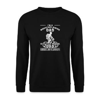 Mountain biking gift Mountain biker Mountain Dad Dad - Unisex Sweatshirt - black - Front - Alina (178cm) & Michal (187cm)