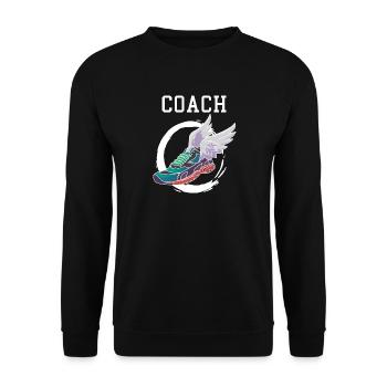 Track and Field Athletics Coach Gift - Unisex Sweatshirt - black - Front - Alina (178cm) & Michal (187cm)