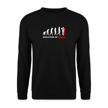 Evolution Salsa Dance Dancing Latin Dance Music - Unisex Sweatshirt - black - Front - Alina (178cm) & Michal (187cm)