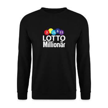 Lotto millionaire numbers money luck success - Unisex Sweatshirt - black - Front - Alina (178cm) & Michal (187cm)