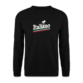 Italie Italien Italiano - Sweat-shirt Unisexe - noir - Devant - Alina (178cm) & Michal (187cm)