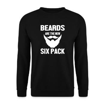 Beard's The New Six-Pack - Unisex Sweatshirt - black - Front - Alina (178cm) & Michal (187cm)