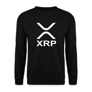 XRP logo crypto bitcoin ripple - Unisex Sweatshirt - black - Front - Alina (178cm) & Michal (187cm)