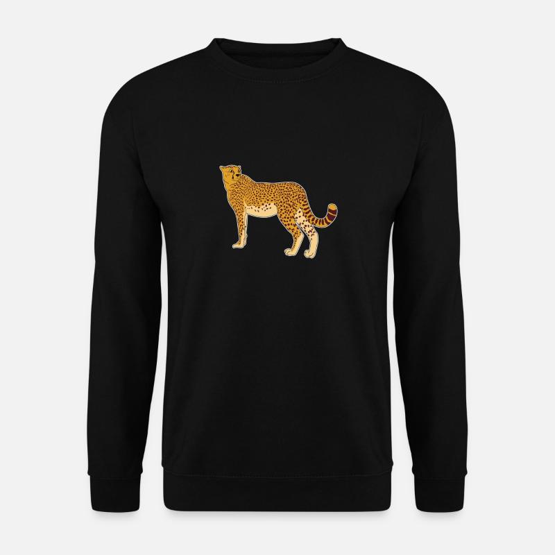 Gepard Wildlife Safari Leopard comic Geschenkidee - Unisex Pullover - Schwarz