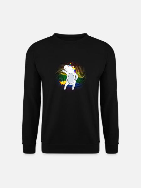 LGBT Pride Einhorn Shirt - Unisex Pullover - Schwarz