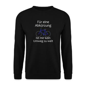 Funny bike saying road bike mountain bike trail - Unisex Sweatshirt - black - Front - Alina (178cm) & Michal (187cm)