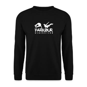 Parkour - Unisex Sweatshirt - black - Front - Alina (178cm) & Michal (187cm)