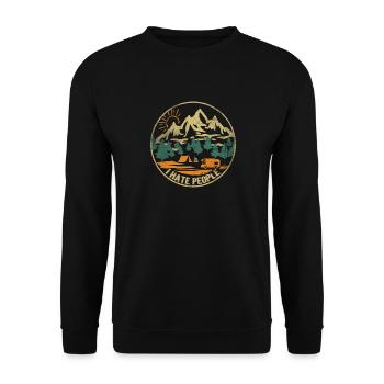 Je déteste les gens - Je déteste les gens - Sweat-shirt Unisexe - noir - Devant - Alina (178cm) & Michal (187cm)