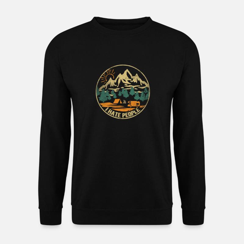 I Hate People - Ich hasse Menschen Geschenk Natur - Unisex Pullover - Schwarz