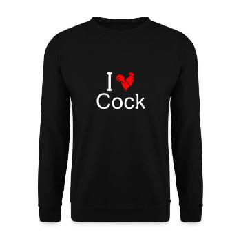 I Love Cock - Unisex Sweatshirt - black - Front - Alina (178cm) & Michal (187cm)