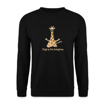 Yoga giraffe - Unisex Sweatshirt - black - Front - Alina (178cm) & Michal (187cm)