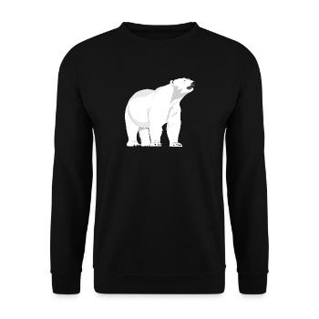 Polar bear polar bear bears - Unisex Sweatshirt - black - Front - Alina (178cm) & Michal (187cm)