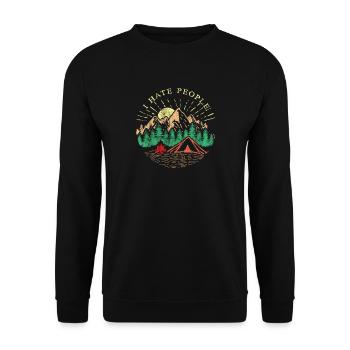 Je déteste les gens - Je déteste les gens - Sweat-shirt Unisexe - noir - Devant - Alina (178cm) & Michal (187cm)