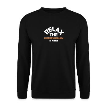 Cheval fille cheval femme cheval idée cadeau - Sweat-shirt Unisexe - noir - Devant - Alina (178cm) & Michal (187cm)