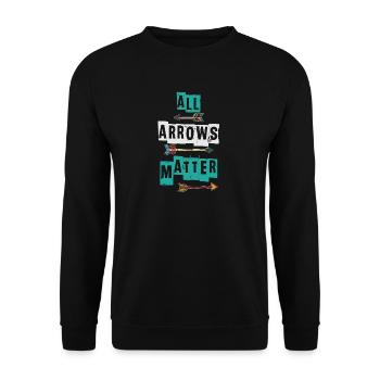 arrow - Unisex Sweatshirt - black - Front - Alina (178cm) & Michal (187cm)
