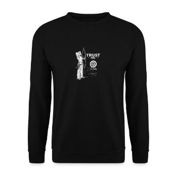 tir à l'arc - Sweat-shirt Unisexe - noir - Devant - Alina (178cm) & Michal (187cm)