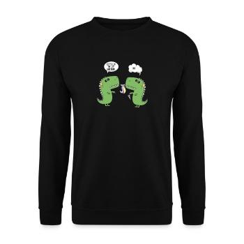 Cadeau de licorne drôle de dinosaure - Sweat-shirt Unisexe - noir - Devant - Alina (178cm) & Michal (187cm)