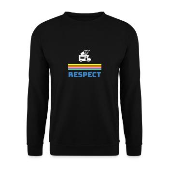 Respecter l'homme dans la camionnette de glace - Sweat-shirt Unisexe - noir - Devant - Alina (178cm) & Michal (187cm)