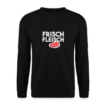 Fleisch Metztger Beruf Steak Jagen - Unisex Pullover - Schwarz - Vorne - Alina (178cm) & Michal (187cm)