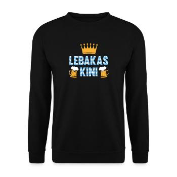 Lebakas Leberkäse Kini Bayern Geschenk König Bier - Unisex Pullover - Schwarz - Vorne - Alina (178cm) & Michal (187cm)