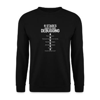 Debugging Programmer Computer Science Computer Nerd - Unisex Sweatshirt - black - Front - Alina (178cm) & Michal (187cm)