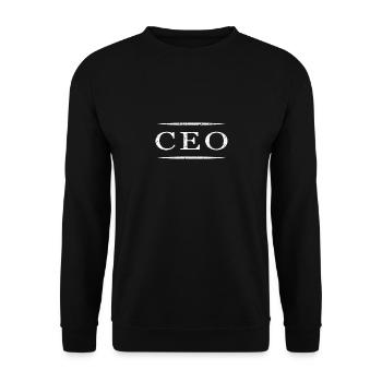 CEO | Geschenk - Unisex Pullover - Schwarz - Vorne - Alina (178cm) & Michal (187cm)