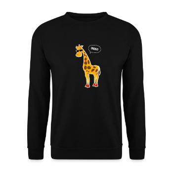 Zoo d'animaux girafe Lunettes de soleil d'été drôles - Sweat-shirt Unisexe - noir - Devant - Alina (178cm) & Michal (187cm)