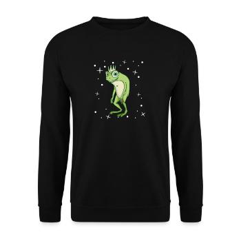 Frog Shirt Prince - Unisex Sweatshirt - black - Front - Alina (178cm) & Michal (187cm)