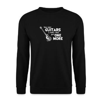 Guitar guitarist gift playing guitar - Unisex Sweatshirt - black - Front - Alina (178cm) & Michal (187cm)