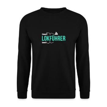 Einmal Lokführer, immer Lokführer - Unisex Pullover - Schwarz - Vorne - Alina (178cm) & Michal (187cm)