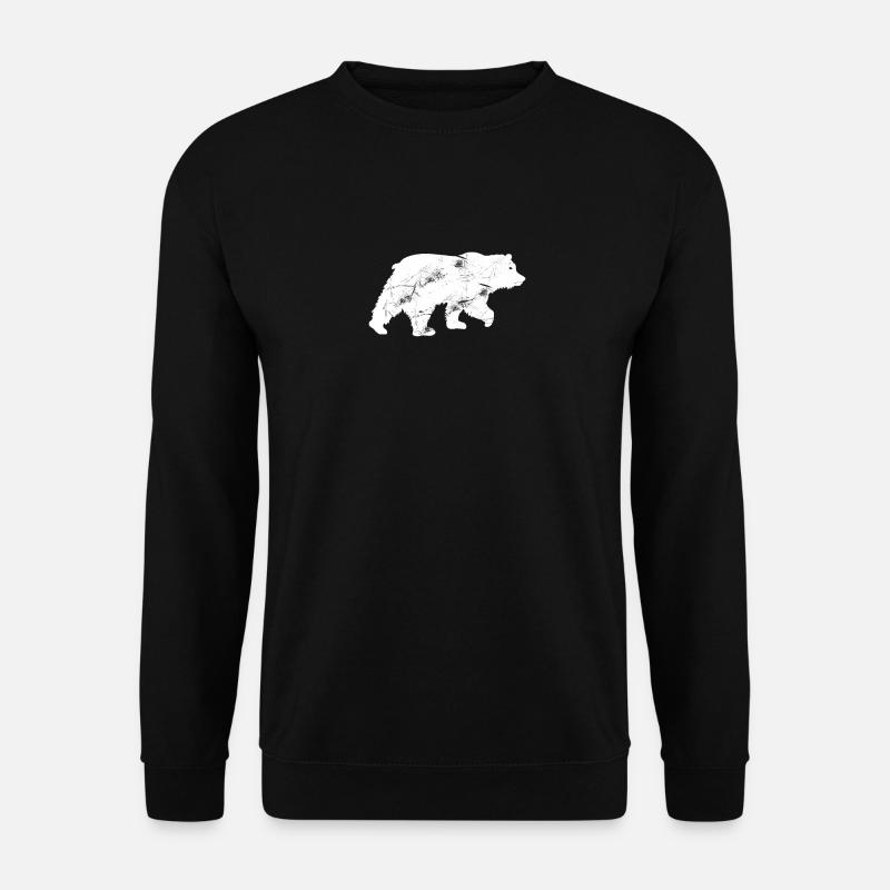 Eisbär Naturschutz vintage Geschenk Tshirt - Unisex Pullover - Schwarz