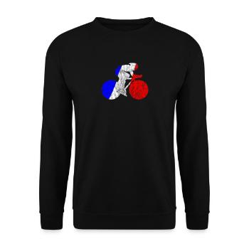 Cycling cycling race France flag cycling cyclist - Unisex Sweatshirt - black - Front - Alina (178cm) & Michal (187cm)