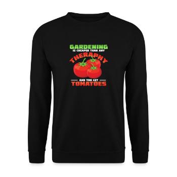 tomatoes - Unisex Sweatshirt - black - Front - Alina (178cm) & Michal (187cm)