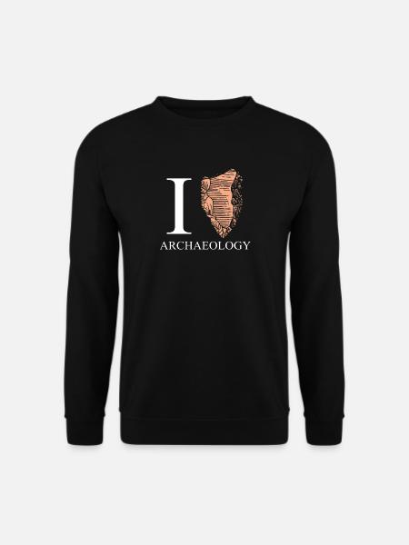 Liebe Archäologie Retro Stein - Unisex Pullover - Schwarz