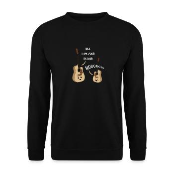 Uke I Am Your Father T Shirt Ukulele Guitar Music - Unisex Pullover - Schwarz - Vorne - Alina (178cm) & Michal (187cm)