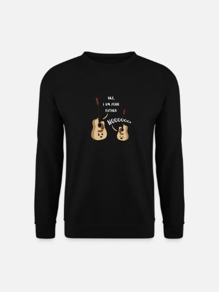 Uke je suis votre père chemise ukulélé guitare musique - Sweat-shirt Unisexe - noir
