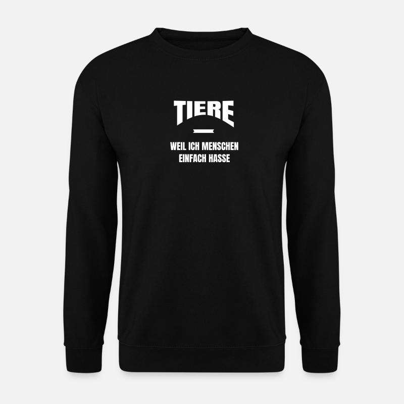 Tierschützer Tierschutz Menschenhass Witz Geschenk - Unisex Pullover - Schwarz