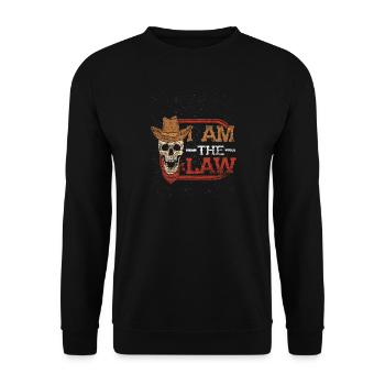 Cowboy Wild West États-Unis Horse Sheriff Law - Sweat-shirt Unisexe - noir - Devant - Alina (178cm) & Michal (187cm)