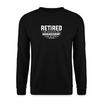 Pension - pas mon problème plus - cadeau - Sweat-shirt Unisexe - noir - Devant - Alina (178cm) & Michal (187cm)