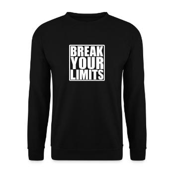 Break your Limits - Unisex Pullover - Schwarz - Vorne - Alina (178cm) & Michal (187cm)