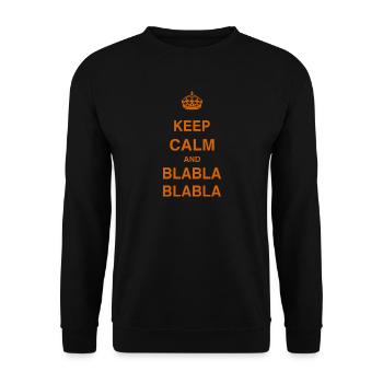 keep Calm - Unisex Sweatshirt - black - Front - Alina (178cm) & Michal (187cm)